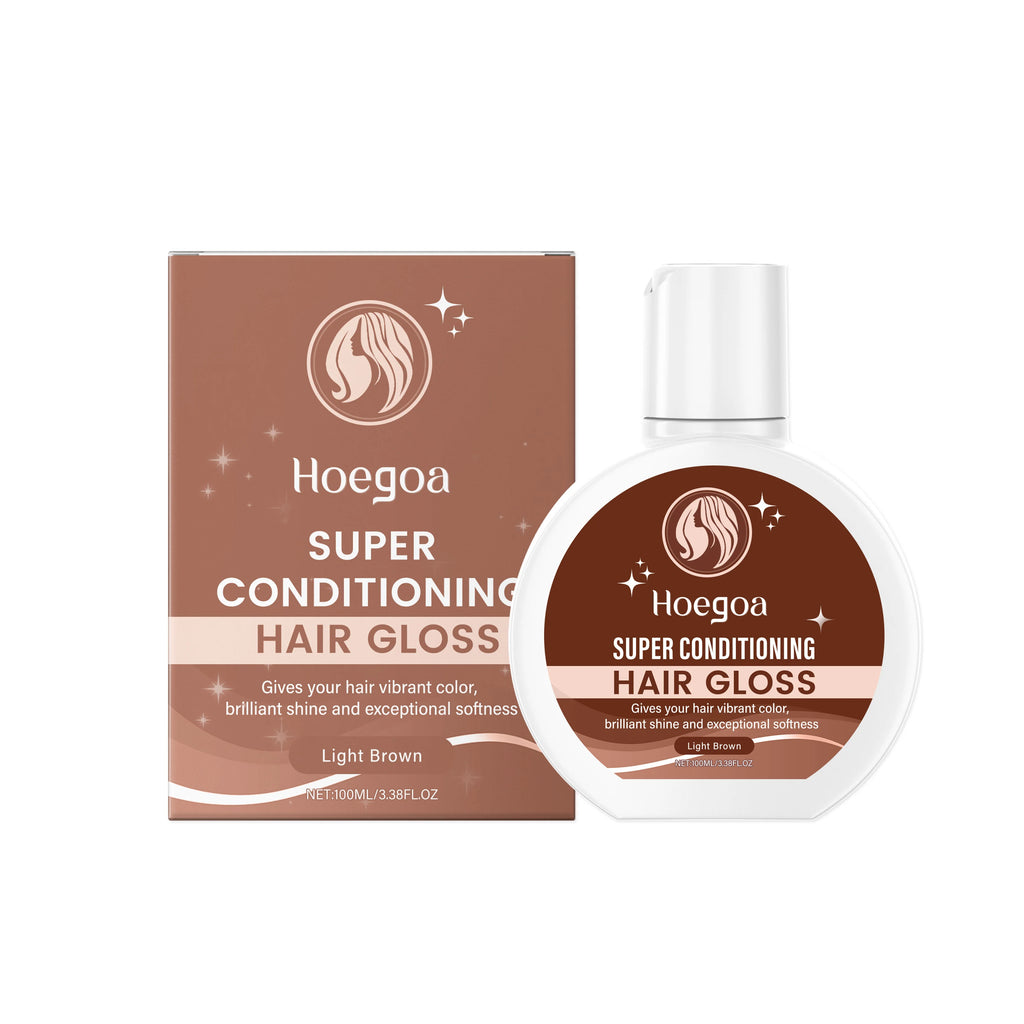 Hoegoa Anti-Frizz Hair Brightening Conditioner Enhances Hair Color Increases Hair Elasticity Shine Deep Nourishing Conditioner Oasis Select Light Brown