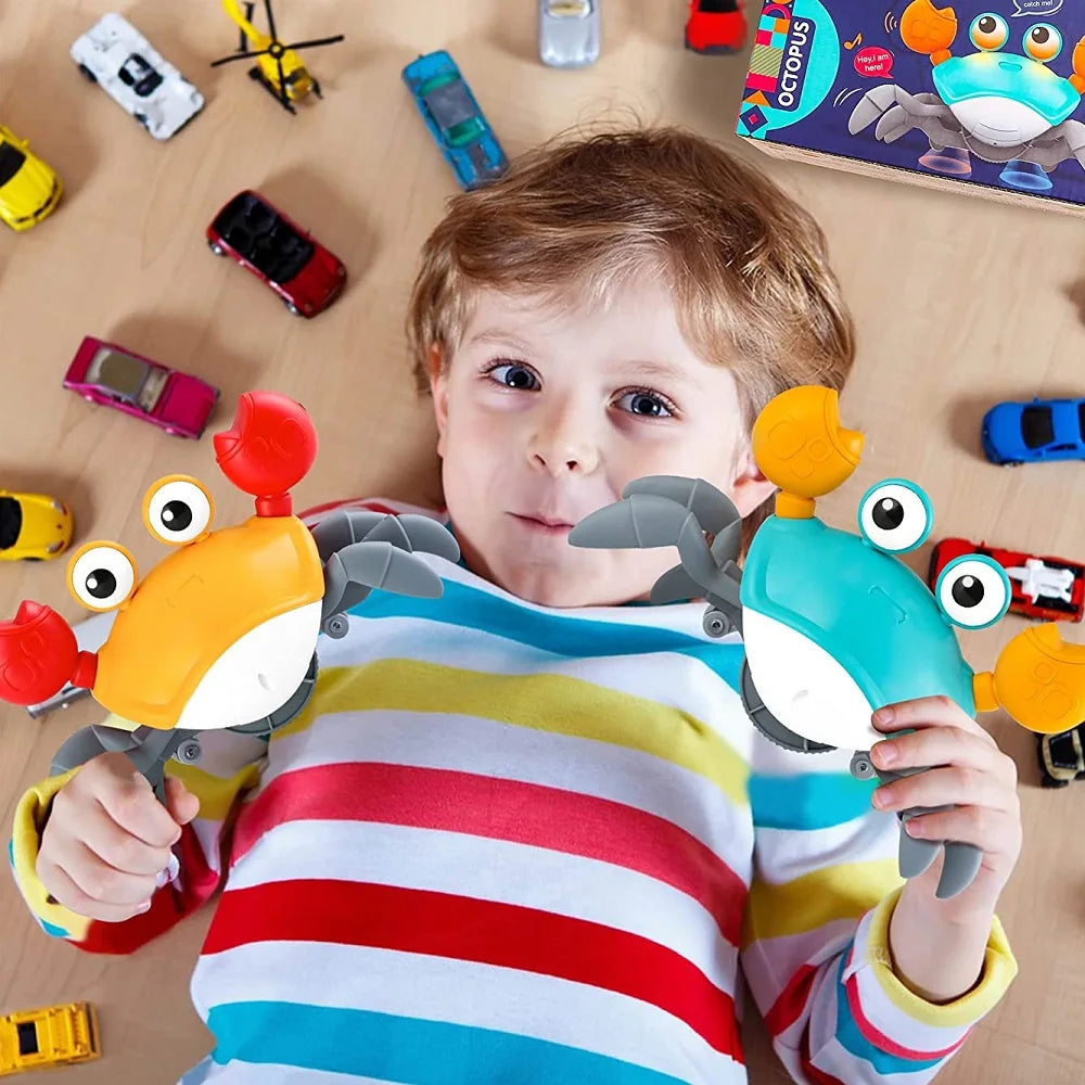 Dancing Crab Run Away Toy for Babies Crawling Interactive Escape Crabs Baby Birthday Thanksgiving Christmas Gift Battery Edition Oasis Select