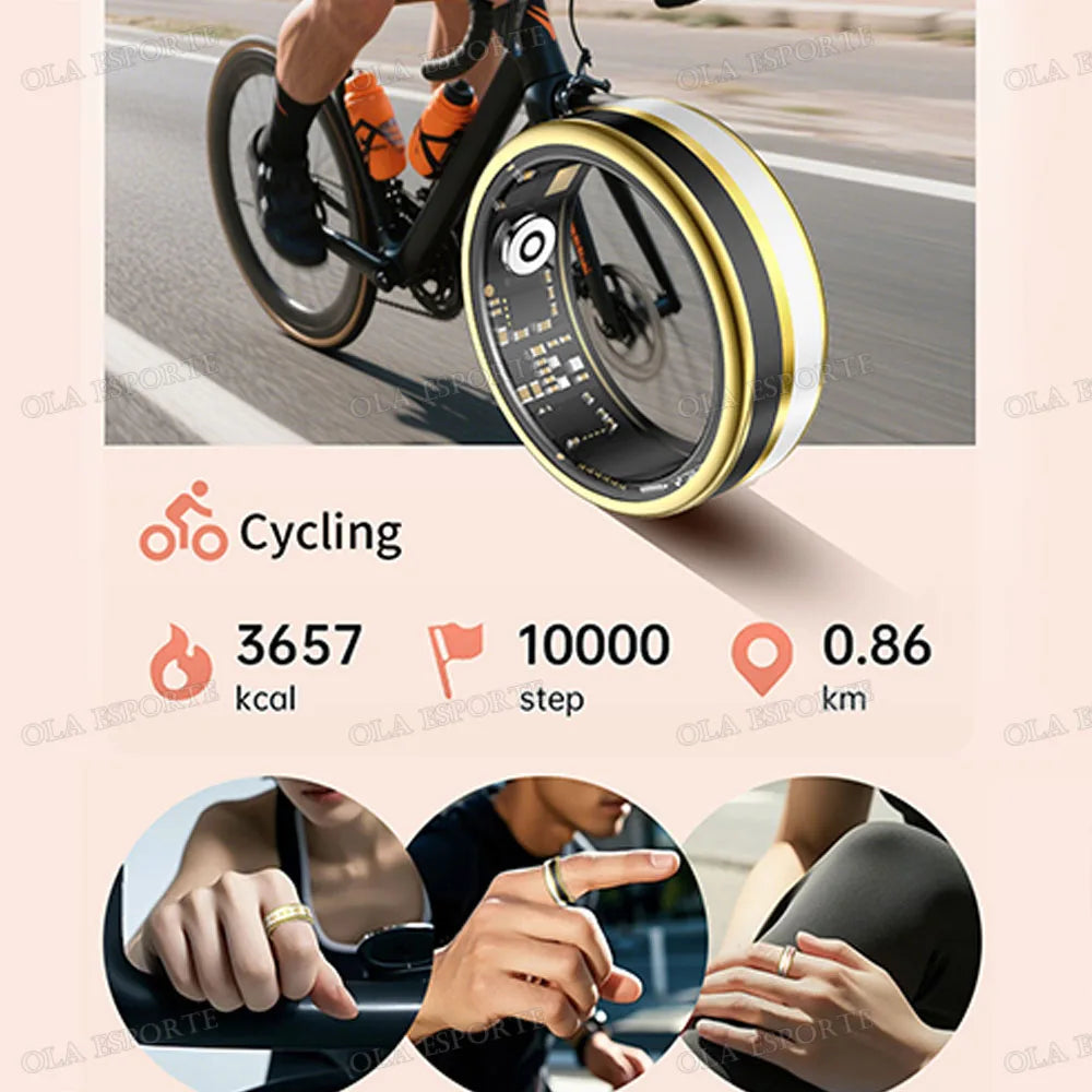 Ola Esporte Smart Ring – IP68 Fitness Tracker | Men & Women