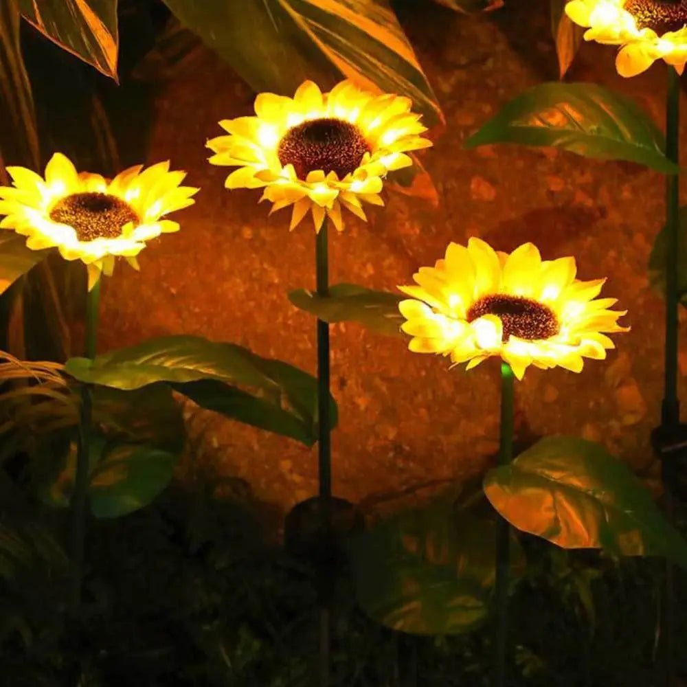 Solar Sunflower Garden Stake Light | Waterproof LED Lamp