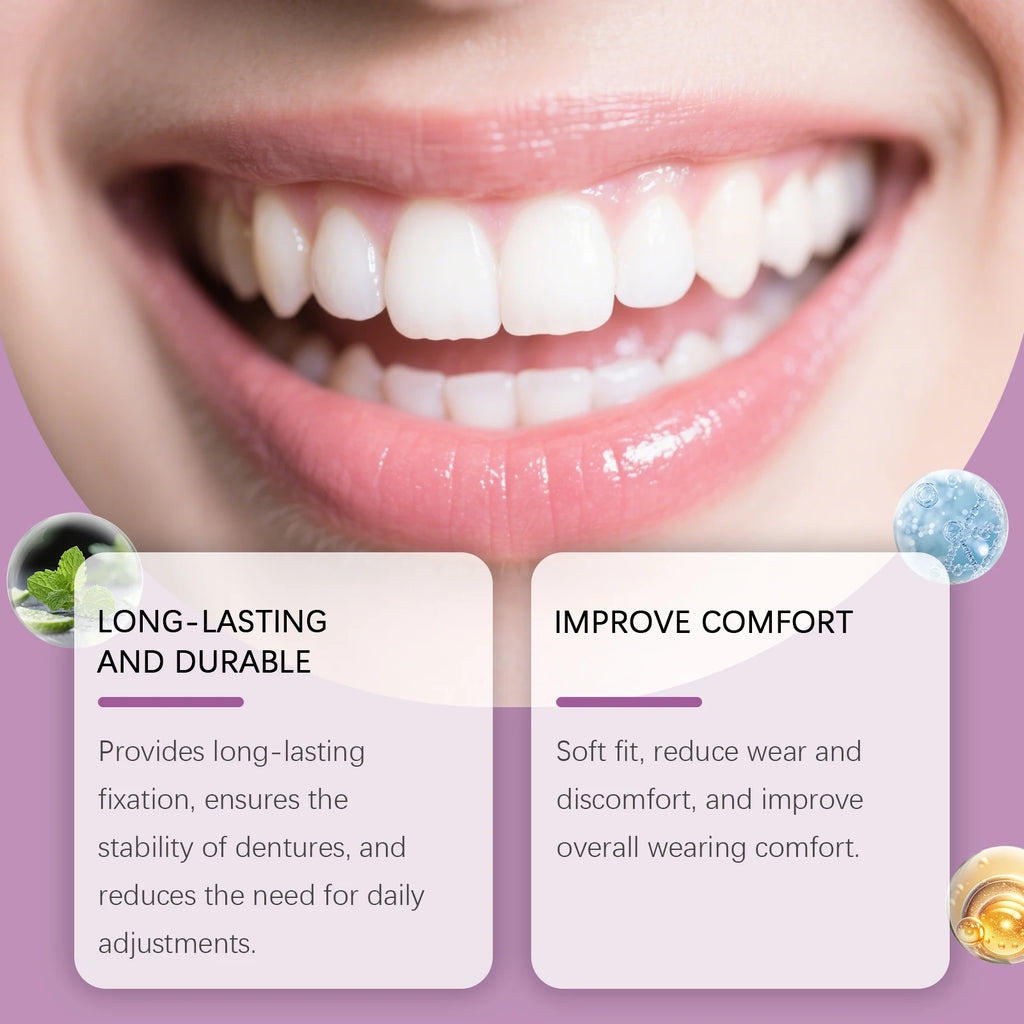 Denture Adhesive, Comfort Care, All-Day Secure Hold, Beautiful Smile Enhancement, Easy to Apply & Long-Lasting, Safe for Daily U Oasis Select