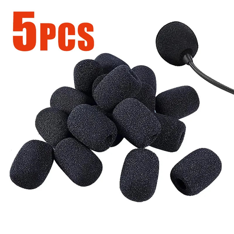 5-40PCS Microphone Windscreen Sponge Cover Headset Mic Foam Cover Protective Cap for Gooseneck Meeting Mic Oasis Select 5pcs
