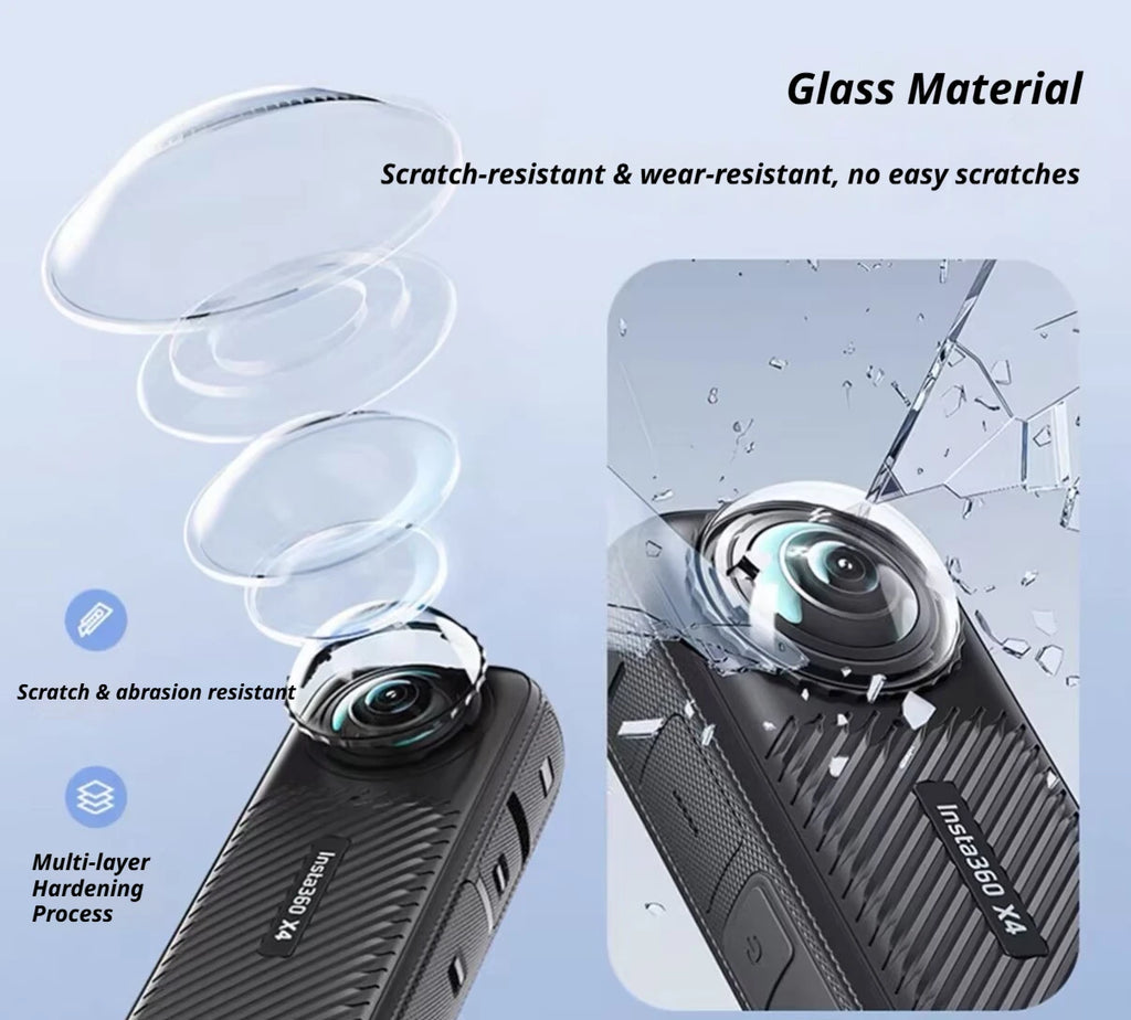 Tempered Glass Lens Guards for Insta360 X4 – 2-Pack