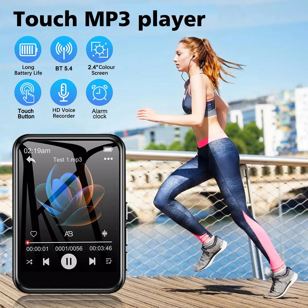 2026 New MP3 Player Bluetooth 5.4 Touch Screen HiFi Lossless Music Play Built-in Speaker 32GB Support Recording E-Book MP3 Oasis Select