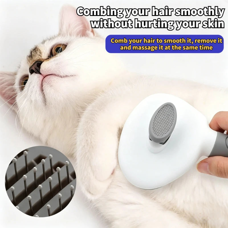 Pet Dog Brush Cat Comb Self Cleaning Pet Hair Remover Brush For Dogs Cats Grooming Tools Pets Dematting Comb Dogs Accessories Oasis Select