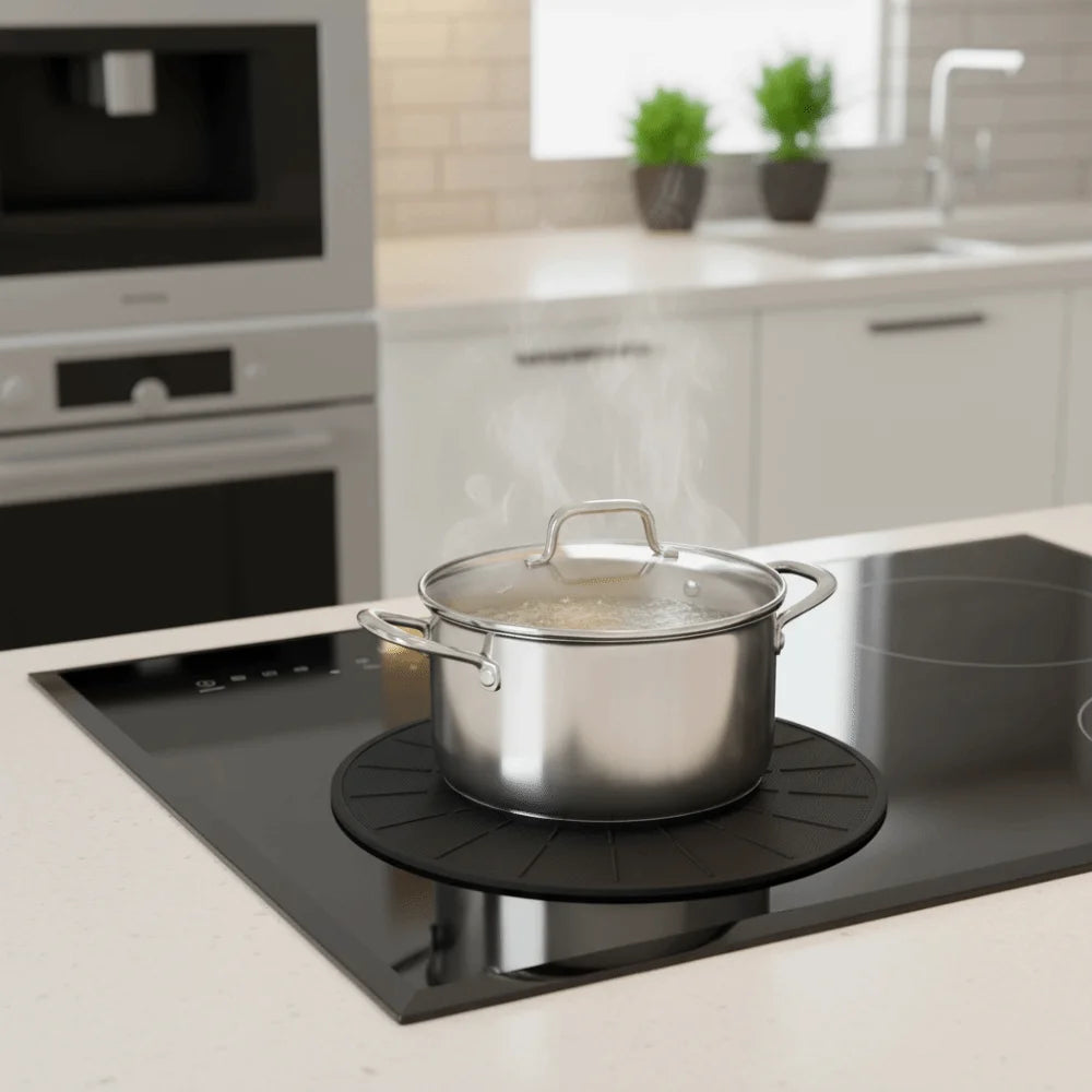 Round Silicone Induction Cooktop Mat – Scratch & Heat Resistant
