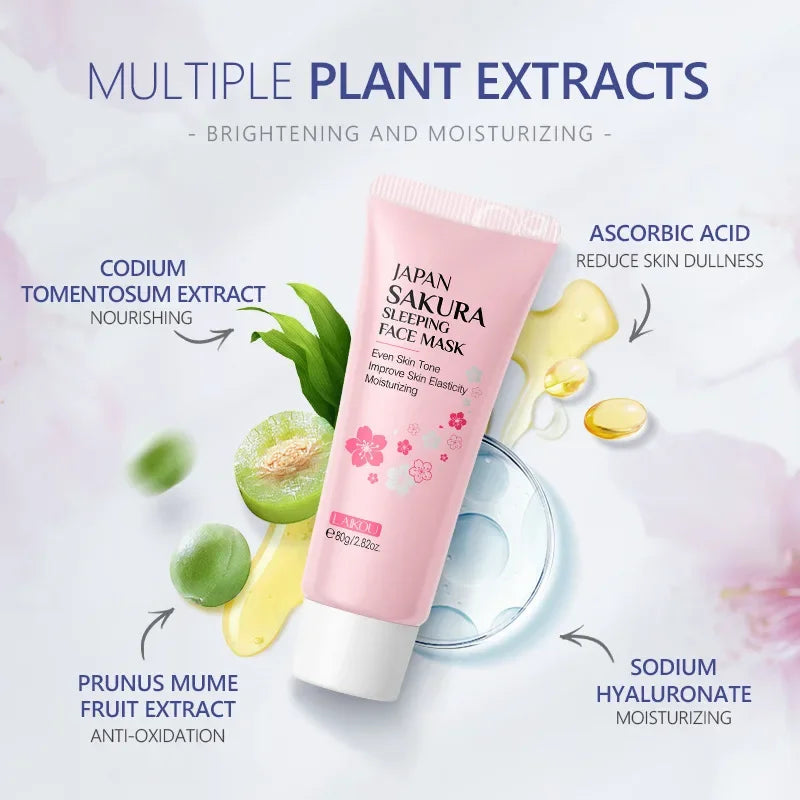 LAIKOU Moisturizing Facial Mask Hydrating Sleeping Face Sheet Masks Repairing & Nourishing Night Face Mask Skin Care 80g Oasis Select 80g