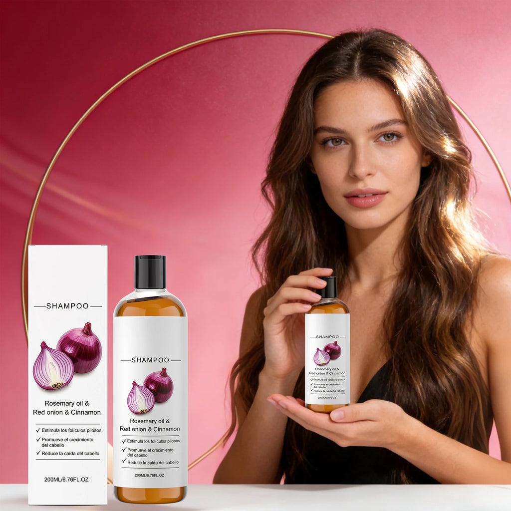 Onion Cassia Shampoo Nourish Follicles Strengthen Hair Root Repair Breakage Damage Smooth Frizz Adding Shine Lightweight Shampoo Oasis Select