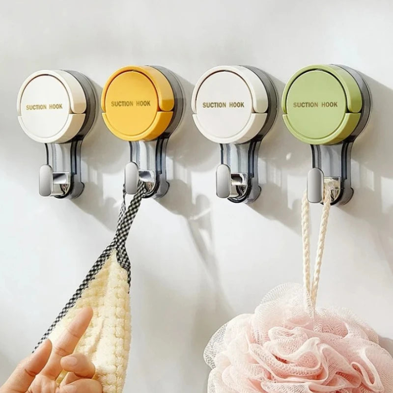 1pcs No-Drill Traceless Suction Hooks Strong Hold Vacuum Wall Hanger Waterproof Hook for Bathroom Kitchen Toilet Decor Oasis Select