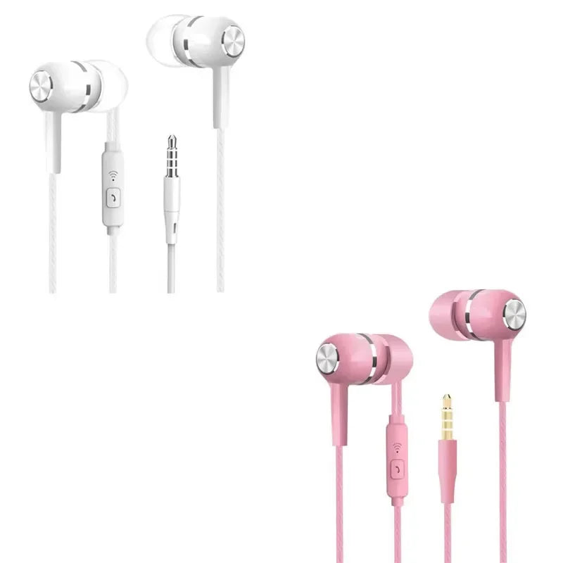 Wired Stereo Headset with Mic volume control Music Earphones Headphones Sport Earbuds with Bass Phone Earphones 3.5mm Oasis Select Blend 2pcs 3 1.2m
