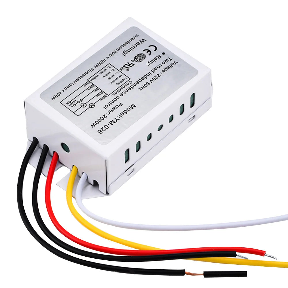220V Two-Ways 3-Sections Digital Subsection Switch 2-Way Group Segmenter for Ceiling Light Independence Control Section Switch Oasis Select