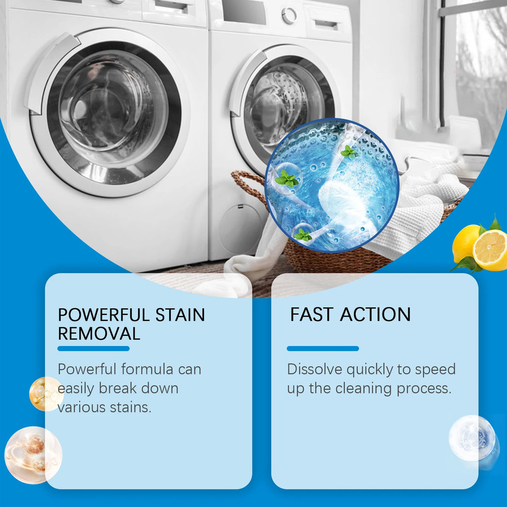 Jaysuing Washing Machine Stain Remover Effervescent Tablets Clean Odors Washing Machine Sink Depth Dirt Removal Cleaning Tablets Oasis Select