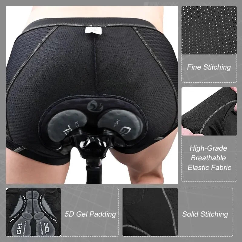 X-TIGER Men's Cycling Underwear with 5D Gel Cushioned MTB Boxer Cycling Shorts Road Bicycle Underwear Cycling Equipment Oasis Select