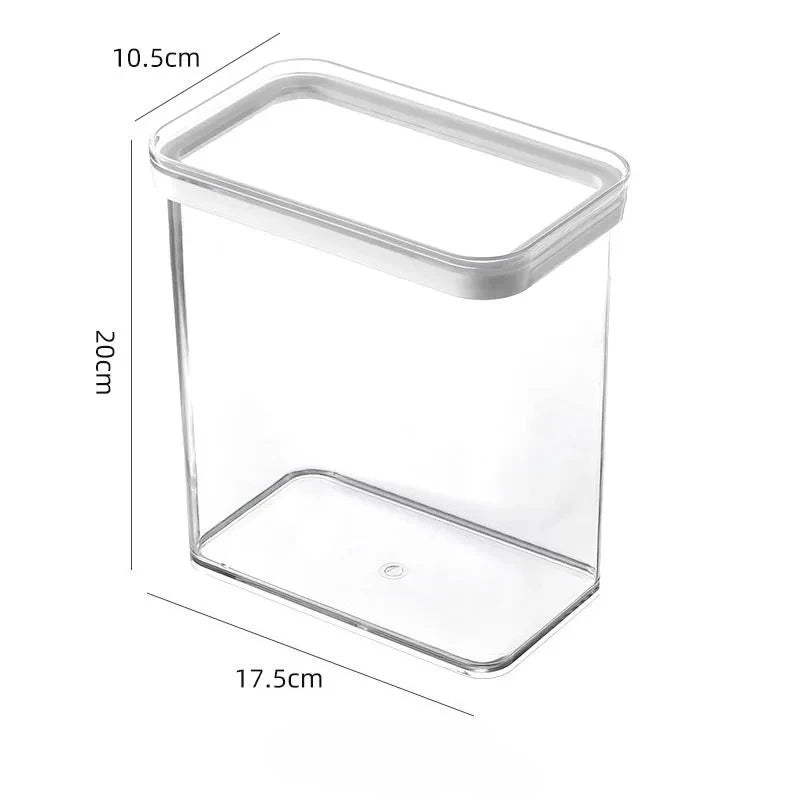 1pcs Food Grade Hanging Airtight Grain Storage Box Transparent Rectangular Moisture Proof Fresh-Keeping Container Oasis Select M