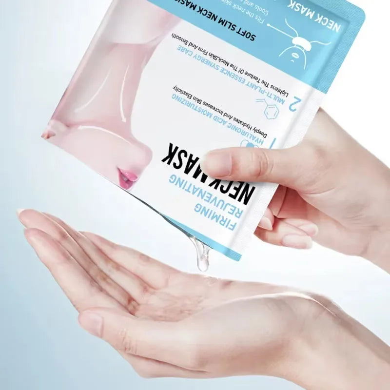SADOER Hyaluronic Acid Collagen Neck Mask – Firm & Brighten Neck Sheet Mask Oasis Select