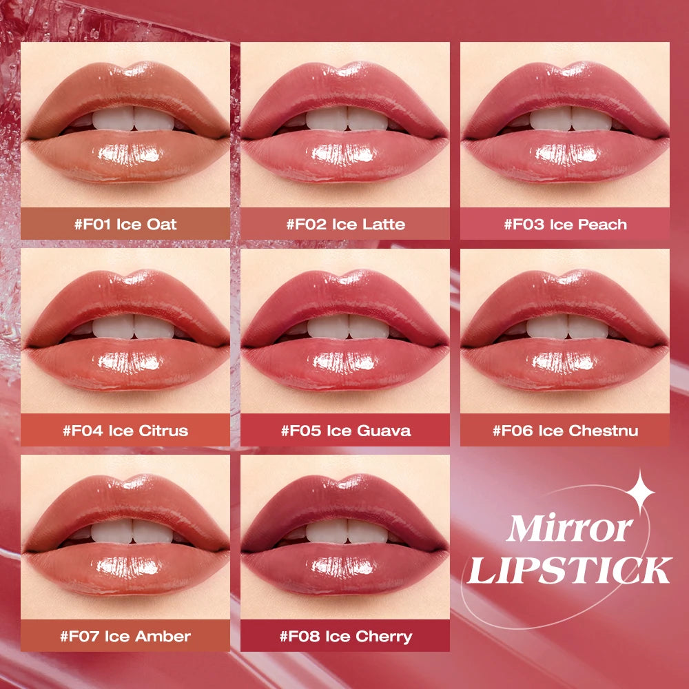 O.TWO.O Mirror Ice-Film Lip Glaze | 24H Glossy Lipstick