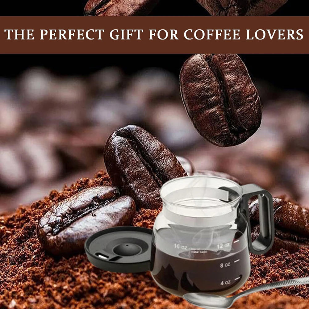 Coffee Pot Shaped Glass Mug – 16oz Borosilicate | Unique Gift
