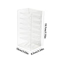 1pc Simple transparent layered bevelled mirror cabinet storage box Oasis Select Clear