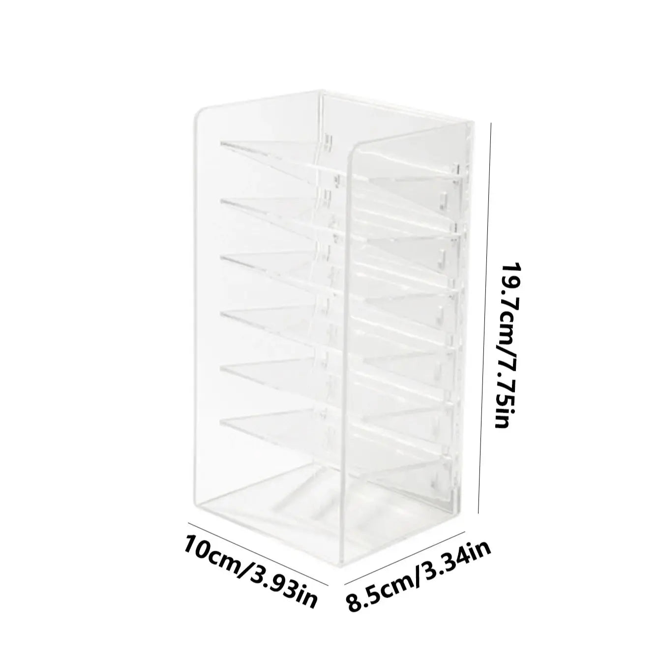 1pc Simple transparent layered bevelled mirror cabinet storage box Oasis Select Clear