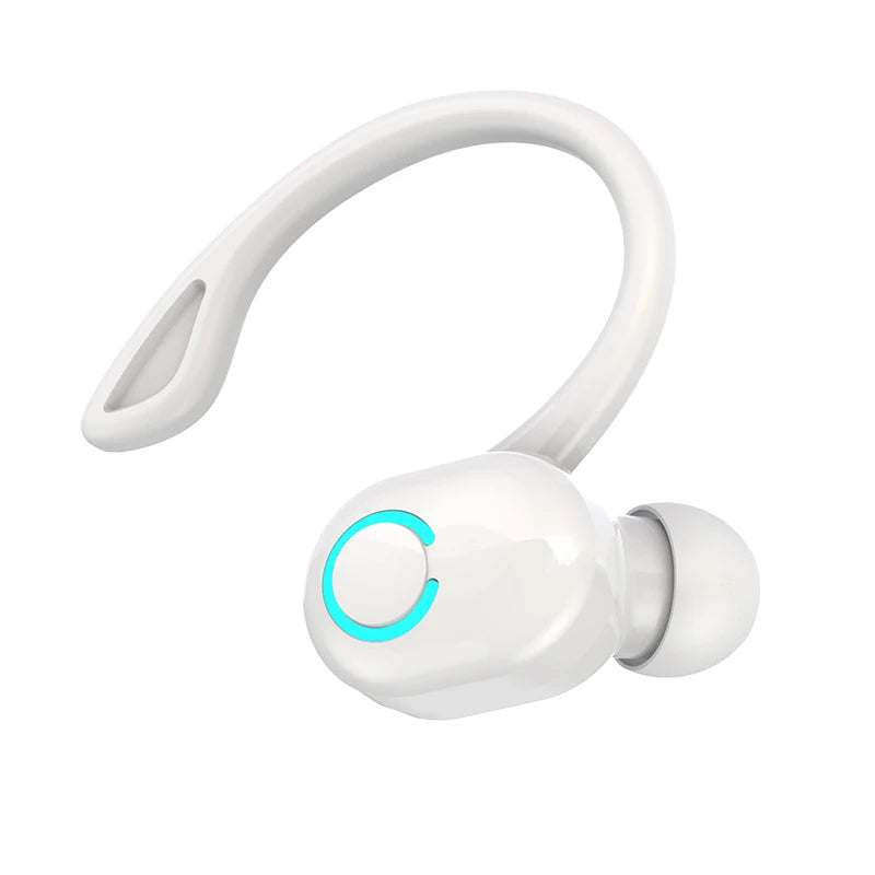 Wireless Bluetooth Earphones HIFI Bass With HD MIC Ear-Hook Earbuds Noise Cancelling Life Waterproof Game Sports Music Headsets Oasis Select White