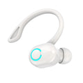 Wireless Bluetooth Earphones HIFI Bass With HD MIC Ear-Hook Earbuds Noise Cancelling Life Waterproof Game Sports Music Headsets Oasis Select White