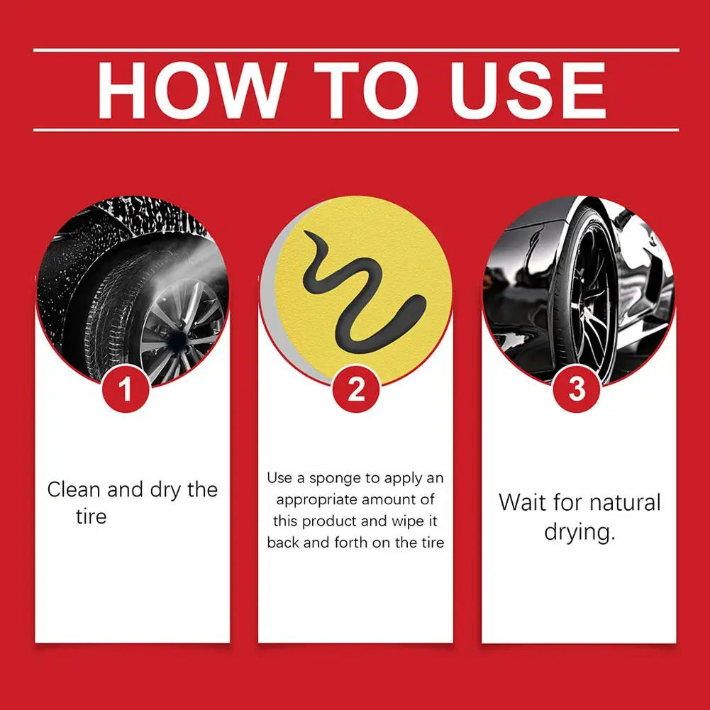 Tire polishing compound Tyre Dressing Paste 1/2/3 PCS Anti-Cracking & UV Protection Gloss Tire Wax Care Kit Oasis Select