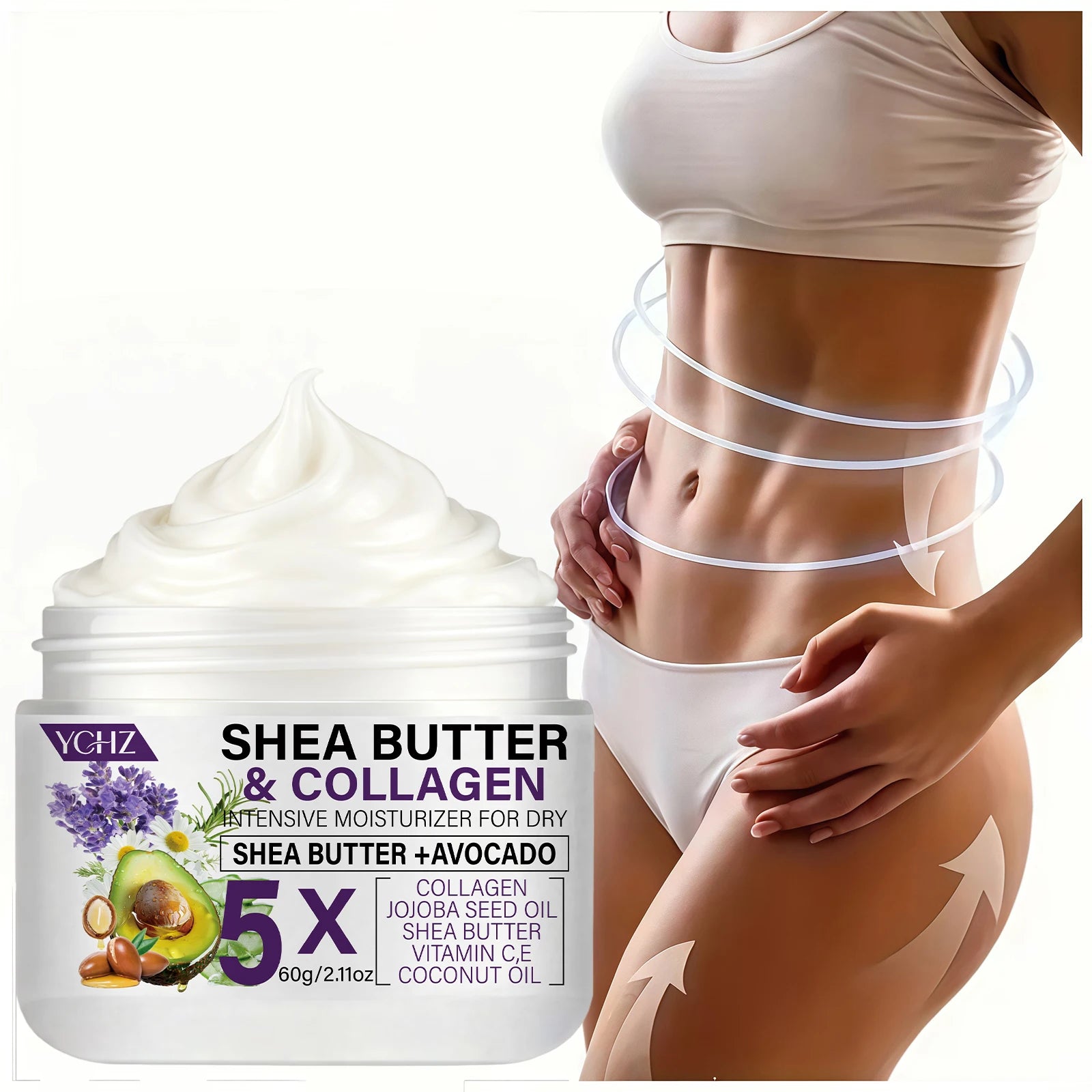 Shea Butter Collagen Firming Body Cream 60g | YCHZ