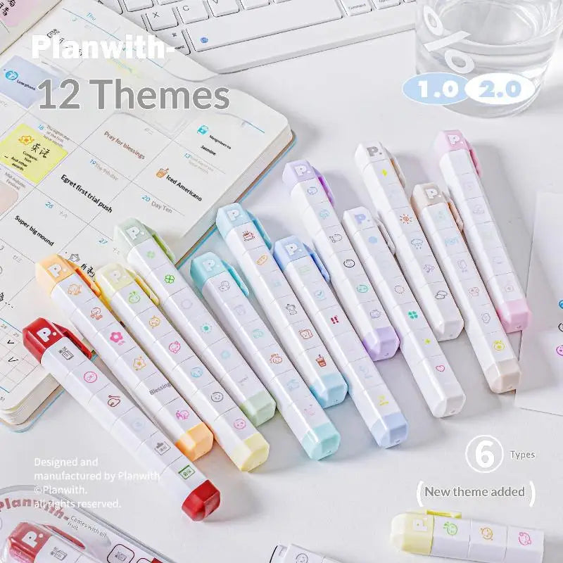 Cute INS Kawaii Multilink Mood Stamp Waterproof Decorative Stamp for Journal Scrapbooking Art Craft Supplies Oasis Select