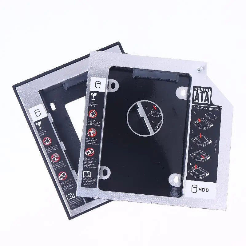 1 Set 2.5" SSD CD DVD To HDD Case Enclosure CD-ROM ODD Optibay Plastic Aluminum Universal 9.5/12.7mm SATA 3.0 2nd HDD Caddy Oasis Select