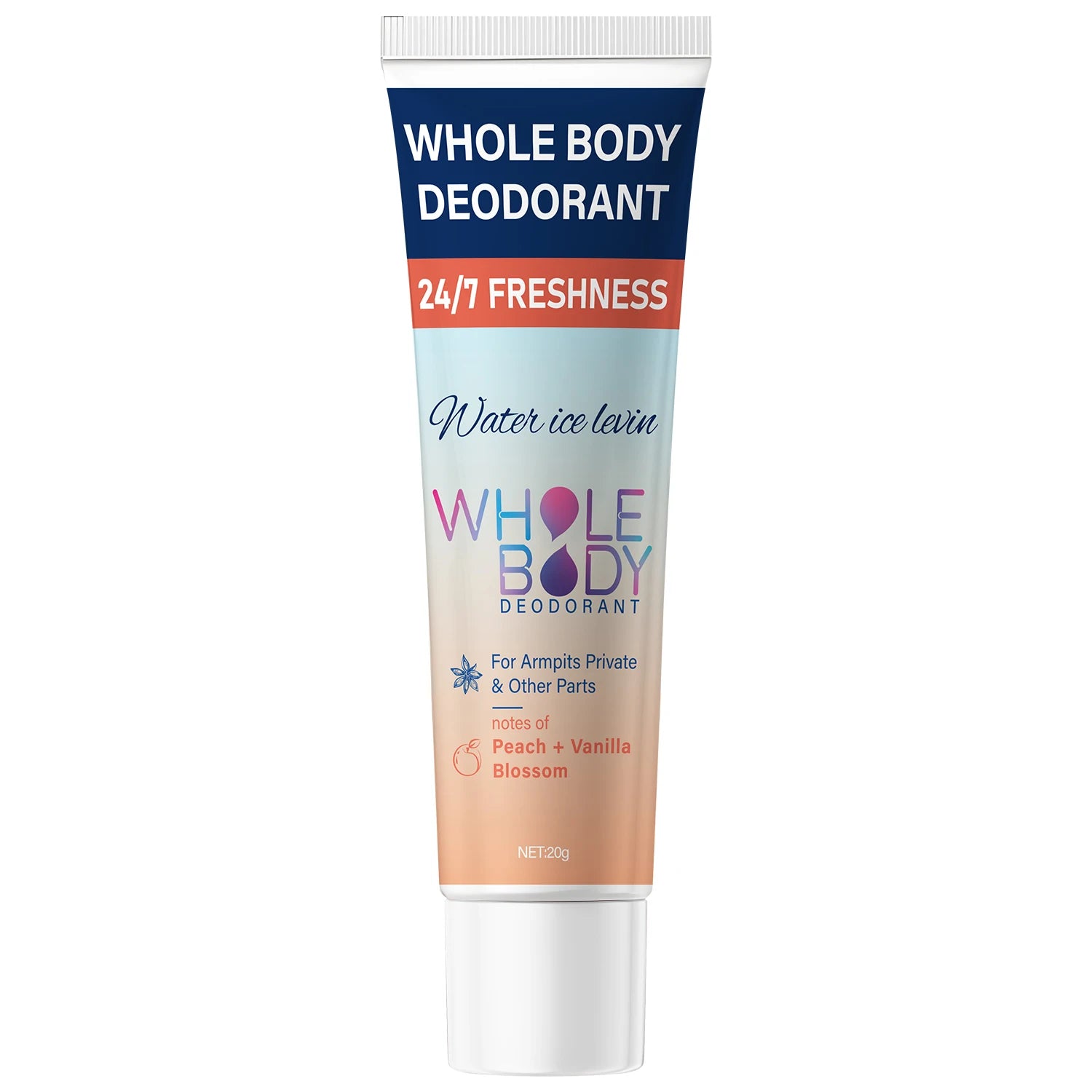 Whole Body Deodorant Cream – Hyaluronic Acid & Peach Vanilla Body Deodorant Cream Oasis Select SKY BLUE 20g