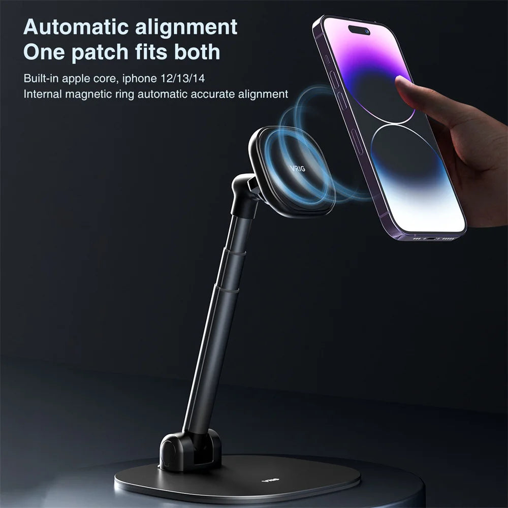 MAMEN Magnetic Phone Stand – MagSafe Desk Holder iPhone 12–15