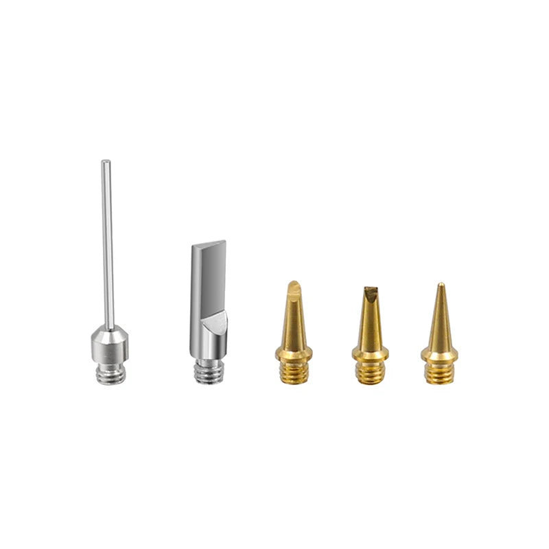 5/6Pcs Replacement Copper Tips Nozzle Kit For Hs-1115K / Mt-100 Aerated Flame Butane Gas Soldering Iron Cordless Welding Tool Oasis Select 5pcs
