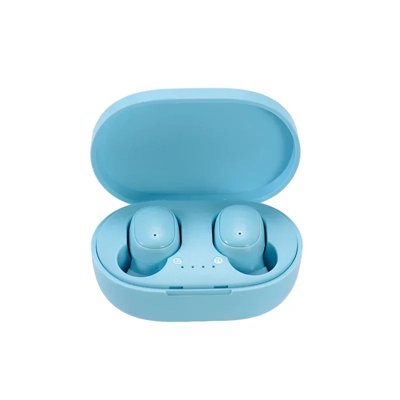 NEW A6S Wireless Headphones Fone Bluetooth Earphones Mini Earbuds with Mic Charging Gaming Headset Oasis Select Blue