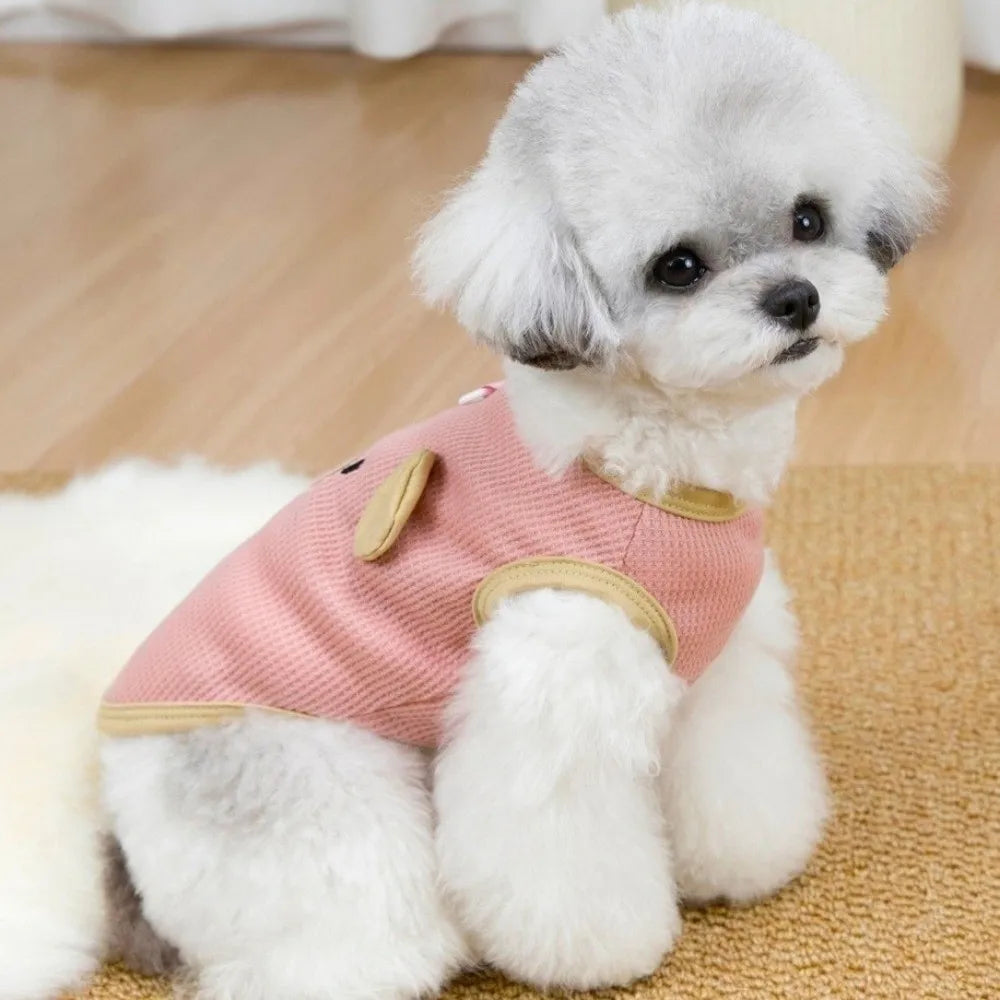 Cartoon Print Dog Vest Sun Protection Breathable Mesh Pet T-shirt Thin Fabric Soft Comfortable Pet Costume For Dogs Cats Oasis Select