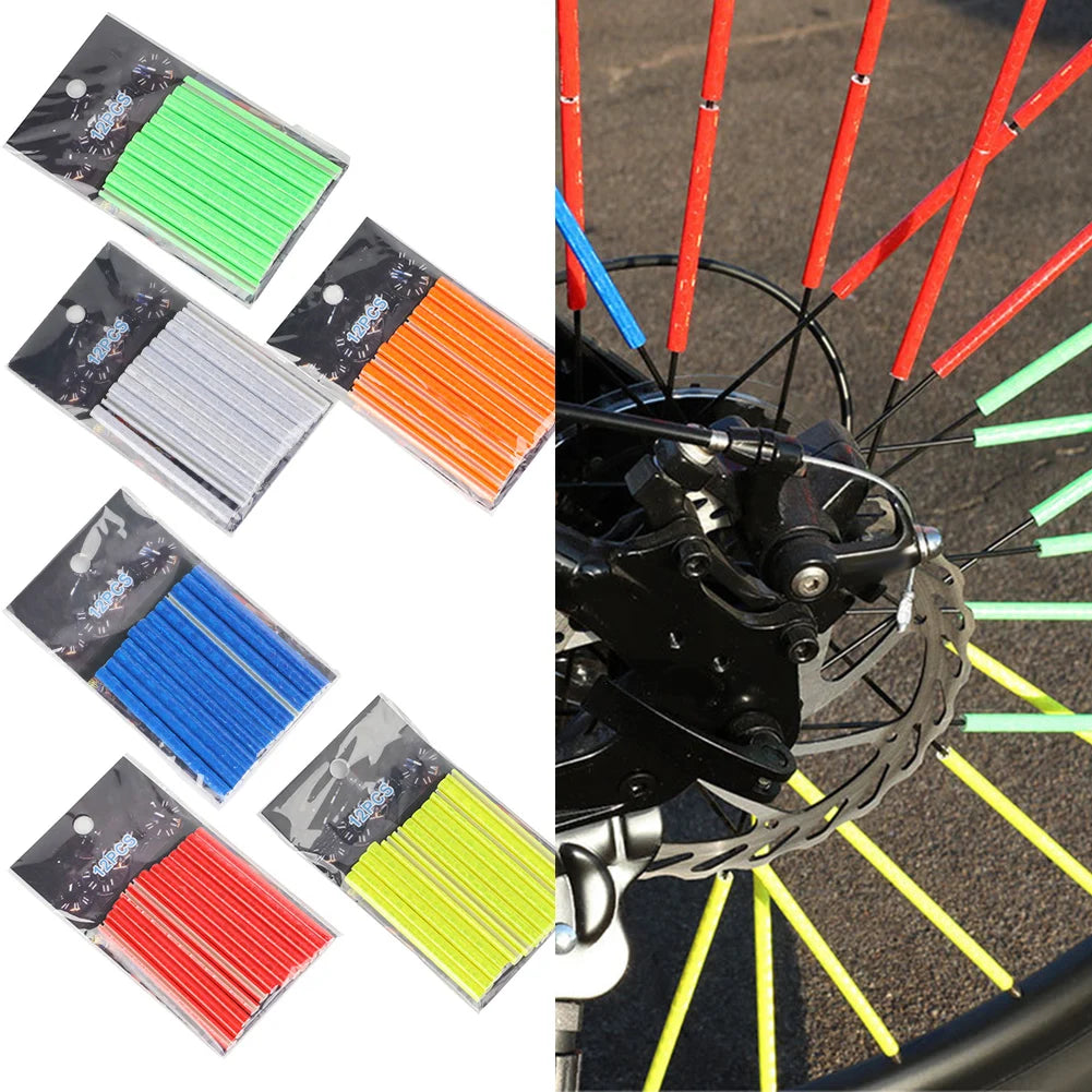 Bike Reflective Stickers Cycling ABS Material Bicycle Colorful DIY Easy To Install Retroreflective Optical Effect Oasis Select