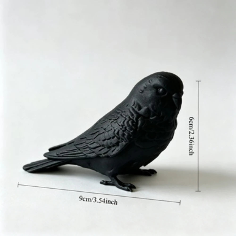 3D Printed Realistic Budgie Parrot Model Lifelike Tiger Skin Parakeet Figurine Desktop Decor Bird Collectible DIY Ornament Oasis Select black