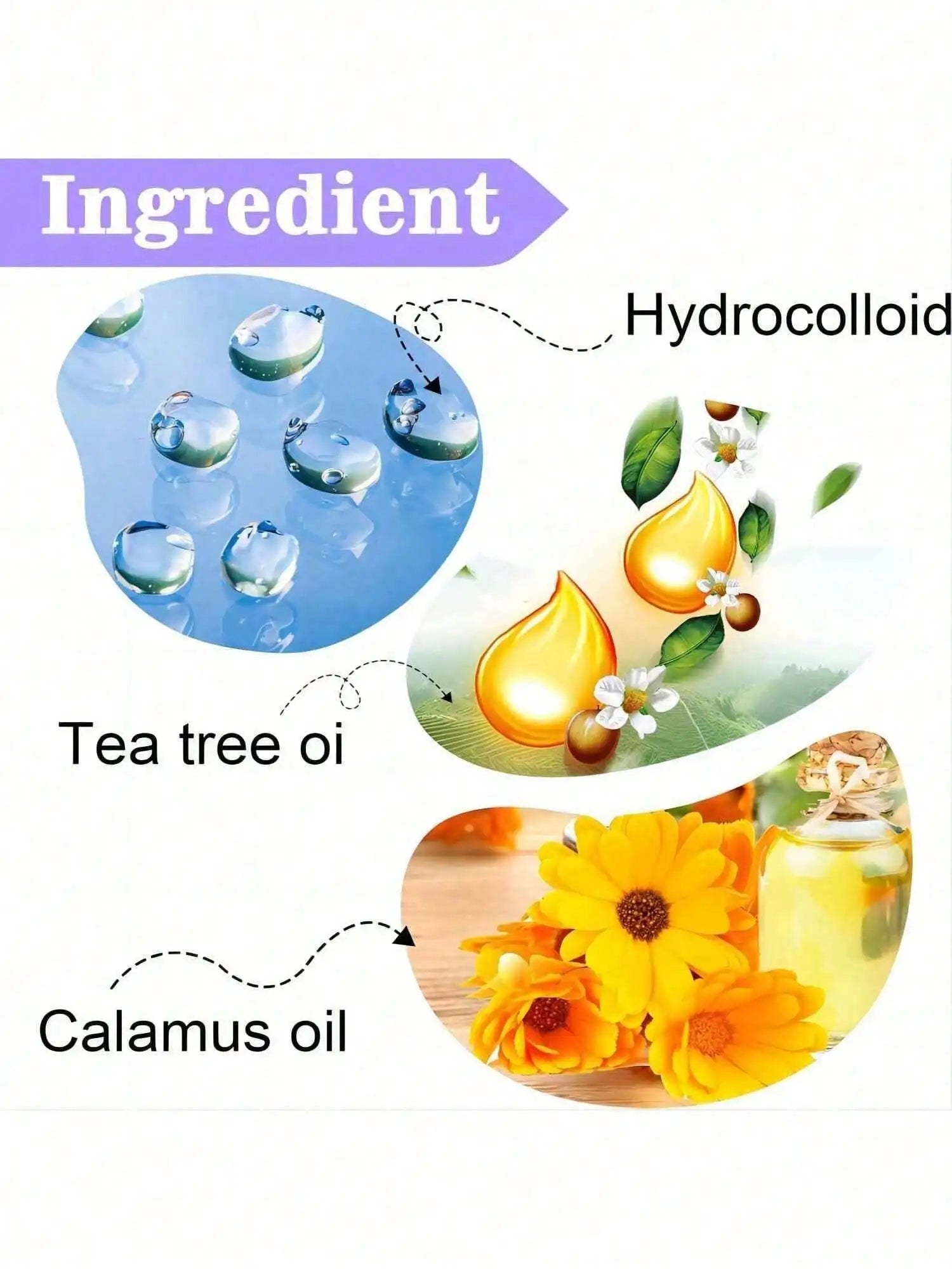 12/36 Hydrogel Tea Tree Essential Oil Anti acne Patch, effective for acne Oasis Select