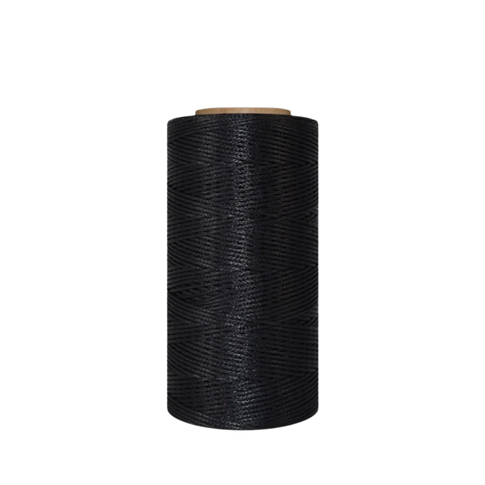 150D Waxed Leather Sewing Thread 0.8mm 260M Hand Stitching Leather Craft Thread Oasis Select Black
