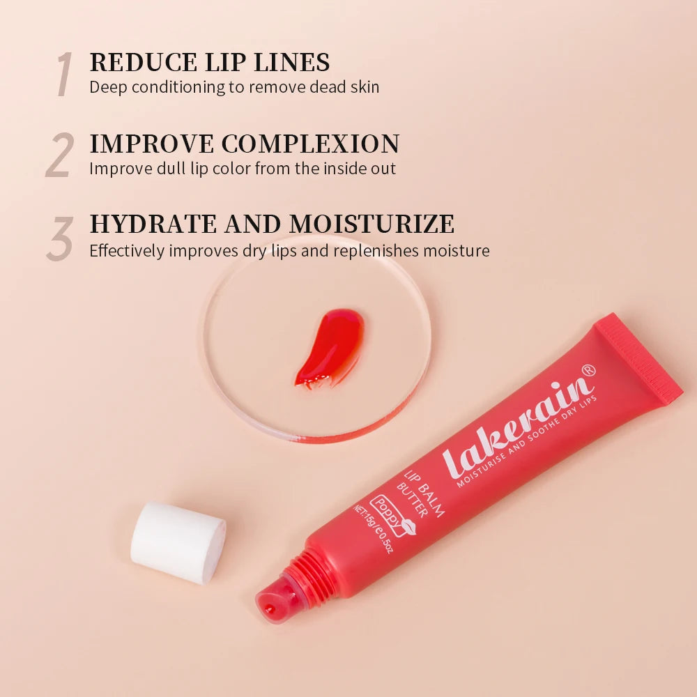 Lakerain New Butter Lip Balm Long-term Moisturizing Repair Remove Dead Skin Moisturizing 6 Colors Lip Balm Oasis Select