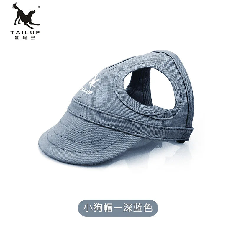 Sunshades for Large, Medium and Small Dogs and Cats with Exposed Ears, Little Dogs with Duck Tongues, Baseball Caps and Headwear Oasis Select Dark Blue S