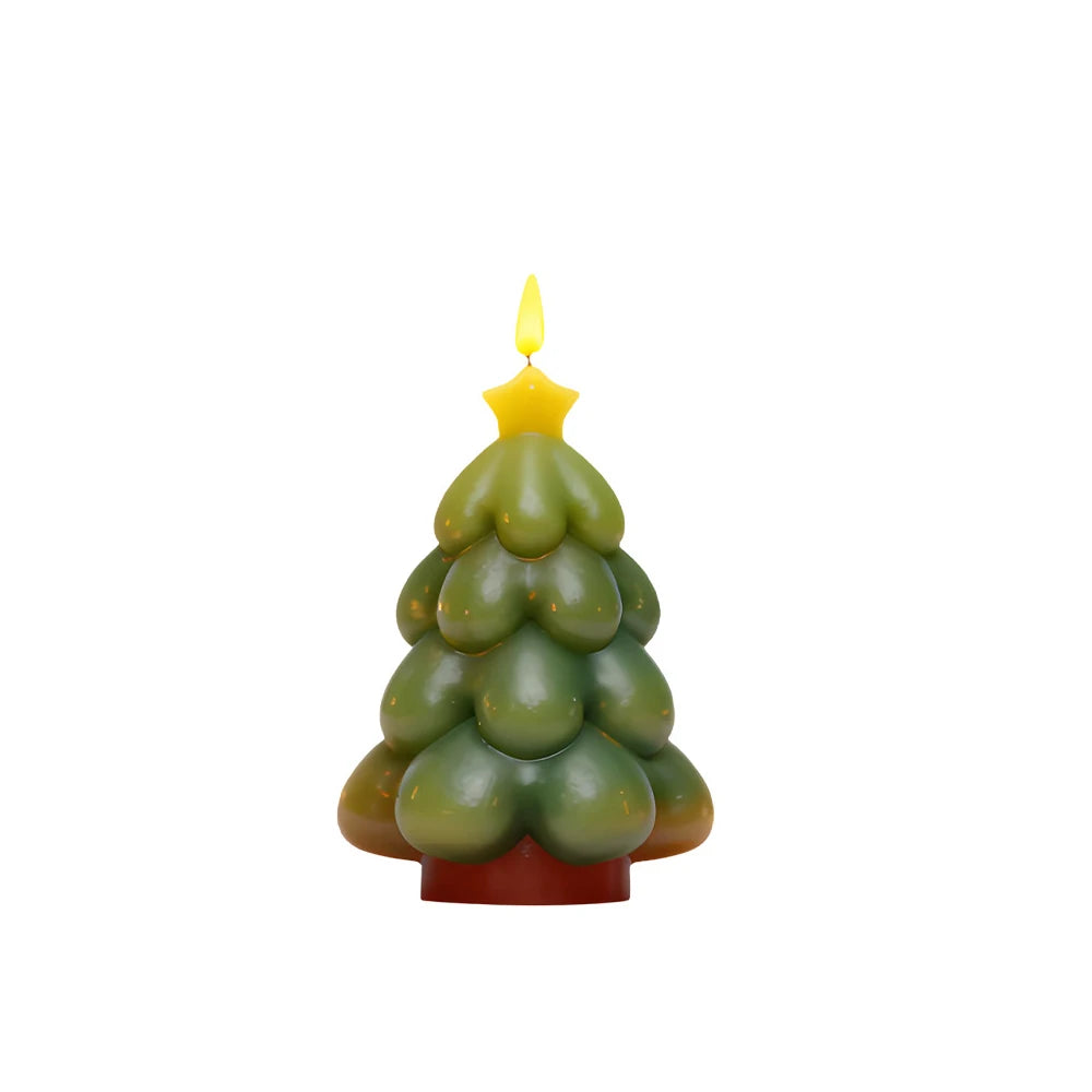 Star Christmas Tree Scented Candle Mold DIY Fragrance Plaster Christmas Decorative Ornament Silicone Mold Oasis Select