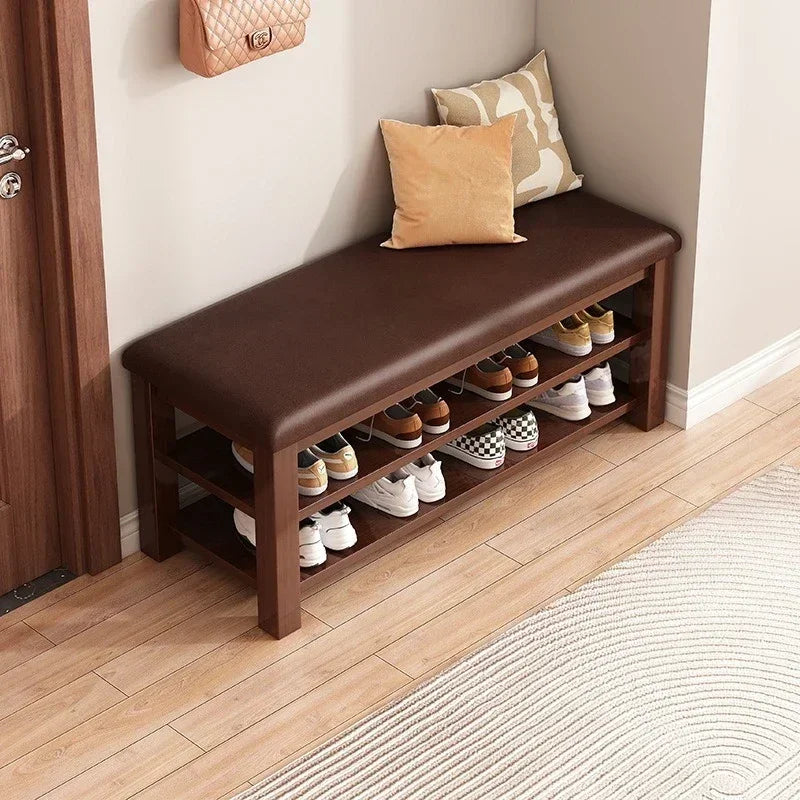 Shoe changing stool at the entrance, shoe wearing stool at the entrance, integrated seating stool, soft bag shoe rack, and seate Oasis Select