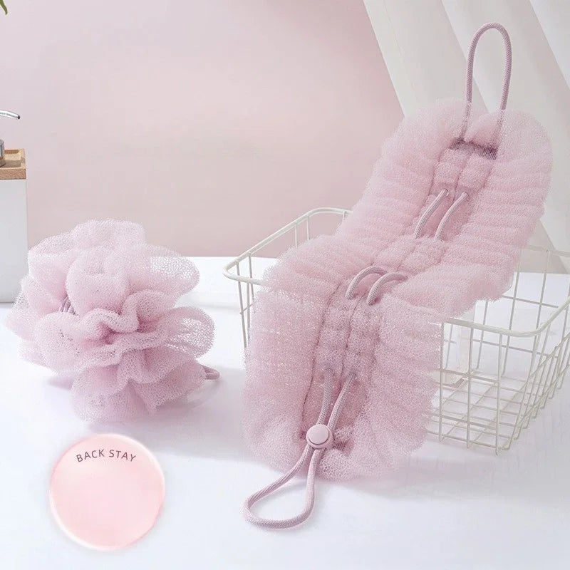 Dual Rubbing Tools Purpose Body Cleansing Accessory Stretchable Bath Scrub Strip Skin Exfoliating Washer Comfortable Back Oasis Select