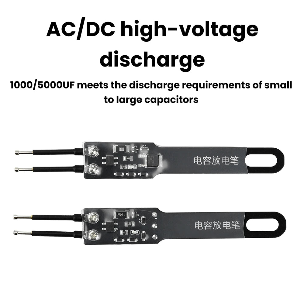 AC/DC Capacitor Discharge Pen With Adjustable Pin Spacing High Voltage Discharge Maintenance Testing Tool 1000UF/5000UF Oasis Select