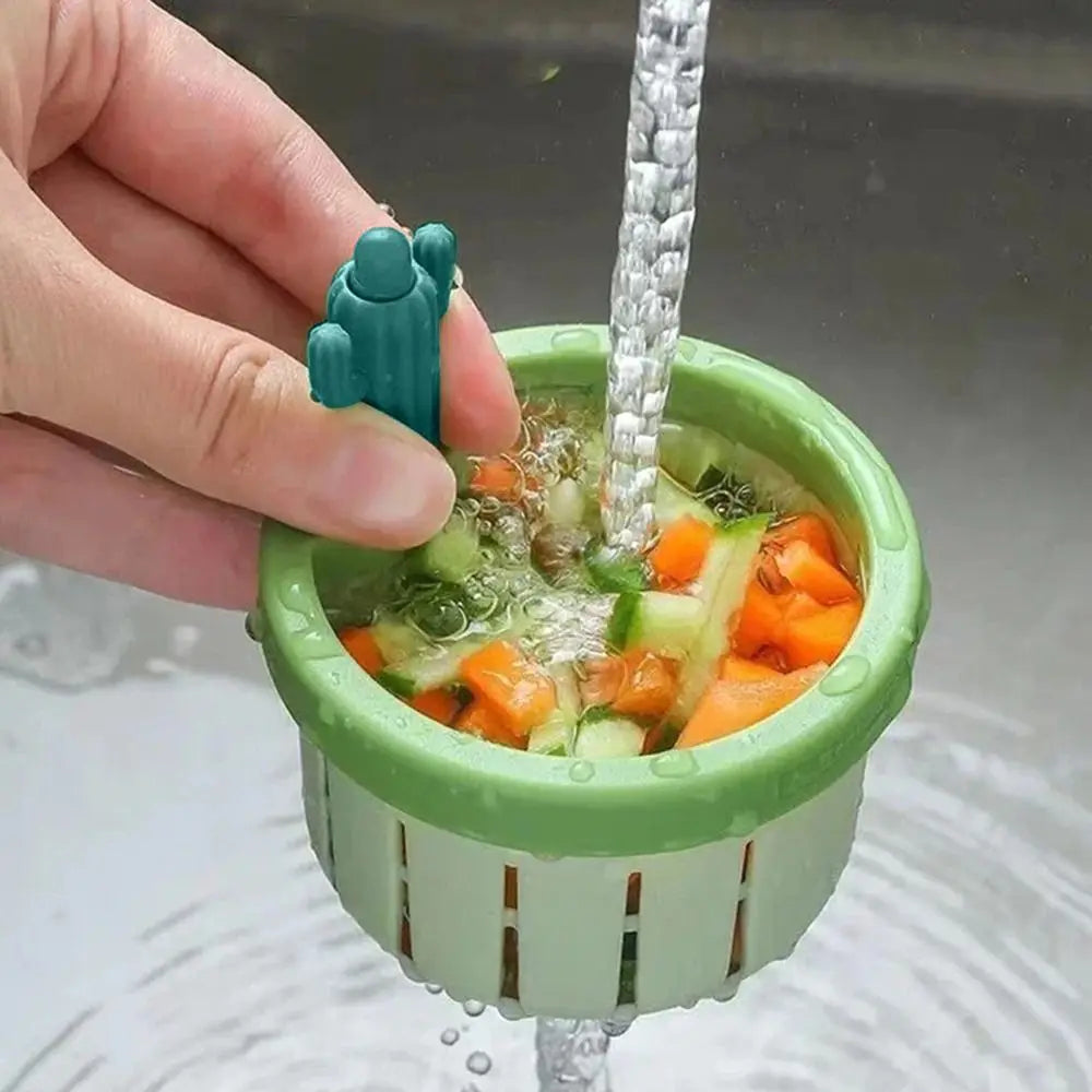 Anti-clogging Cactus Kitchen Sink Drain Strainer Food Waste Catcher Easy Cleaning Sink Drain Basket With Washer Oasis Select