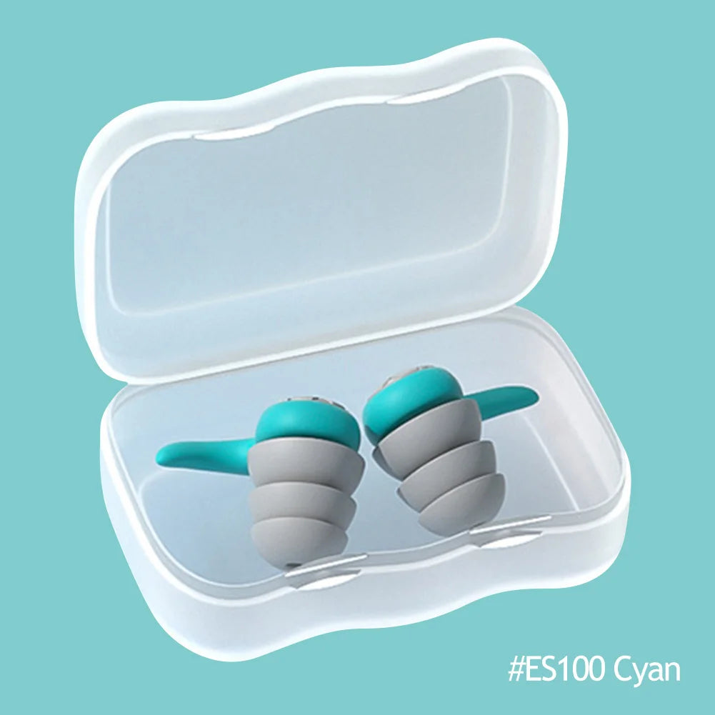 1Pair Sleeping Ear Plugs Noise Reduction Ear Protector Soft Nano Silica Gel Earplug Waterproof Tapones Para Dormir Earplugs Oasis Select Cyan