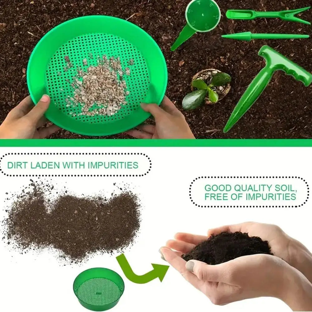 Plastic Garden Soil Sifter Sieve – Compost & Rock Separator