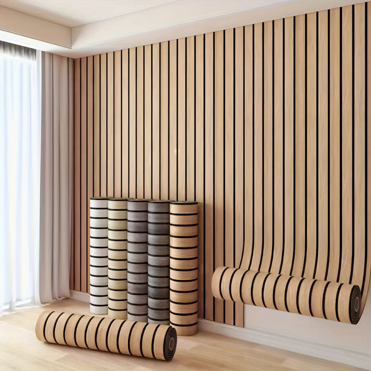Thick Brown Grid Peel and Stick Wallpaper Faux Plaid Design Waterproof and Moisture-Proof Ideal for Walls Ceilings Home Decor Oasis Select