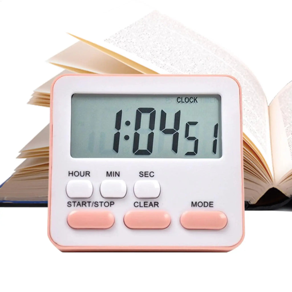 Silent Timer Small Digital Clocks Student Bedroom Study Timer Alarm for Kids Adults Boys Girls Classroom Grilling Baking Meeting Oasis Select