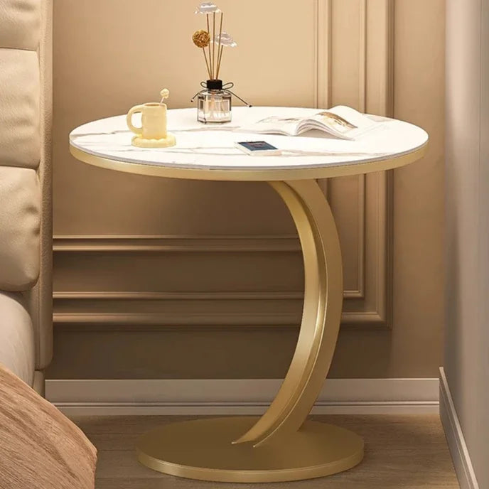 Coffee table marble side table sofa side table balcony small round table bedside table creative corner table small table Oasis Select